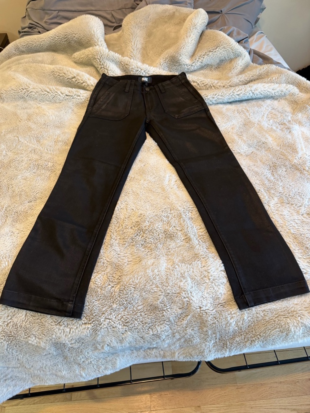 PAIGE Women’s Straight-Leg Jeans in Black